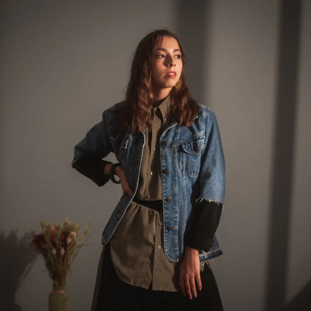 Veste stella - veste en jean upcyclée fait main